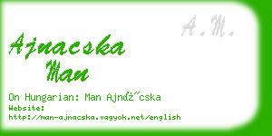 ajnacska man business card